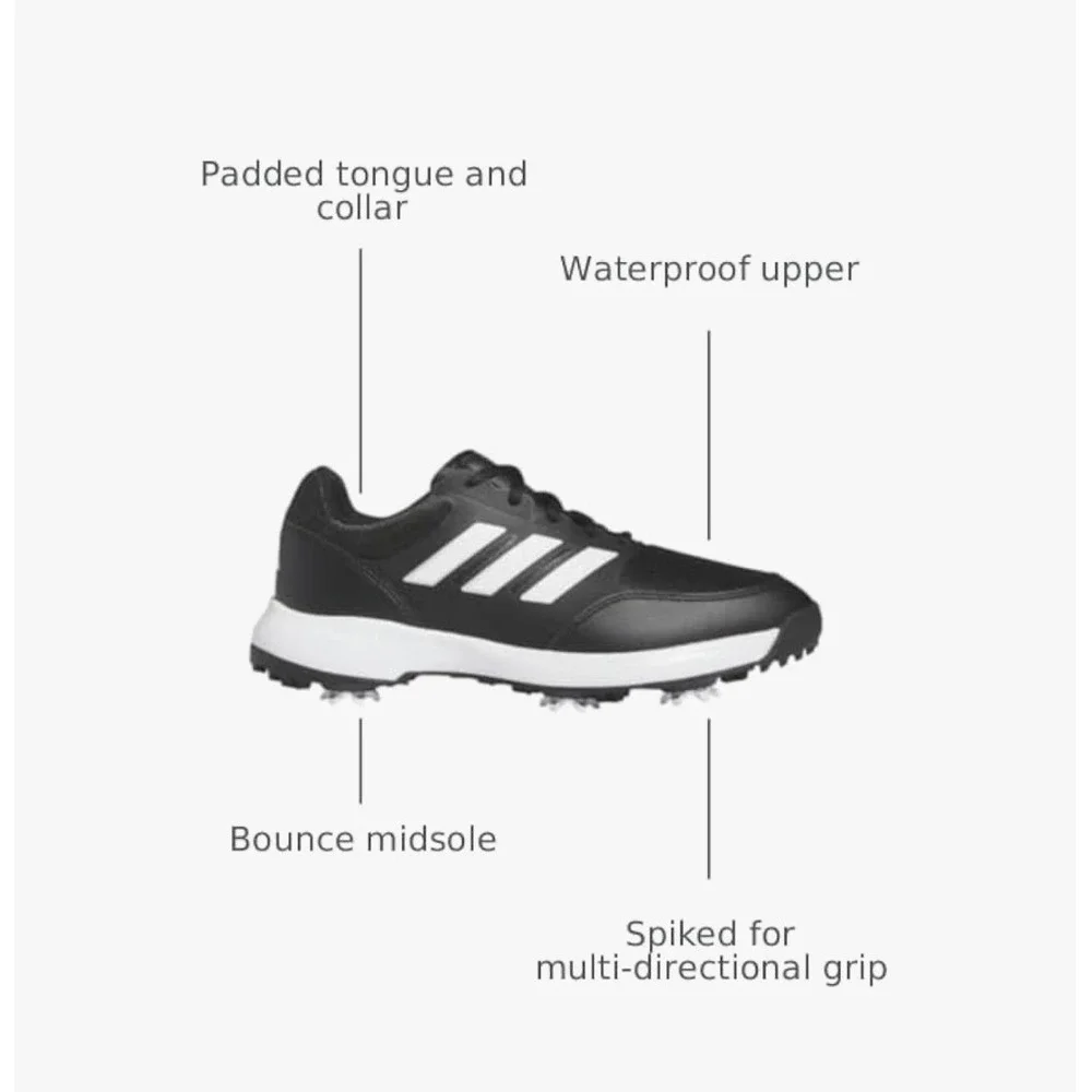 New Adidas Women's Size 5.5 Black Tech Response 3.0 Golf Shoes‎